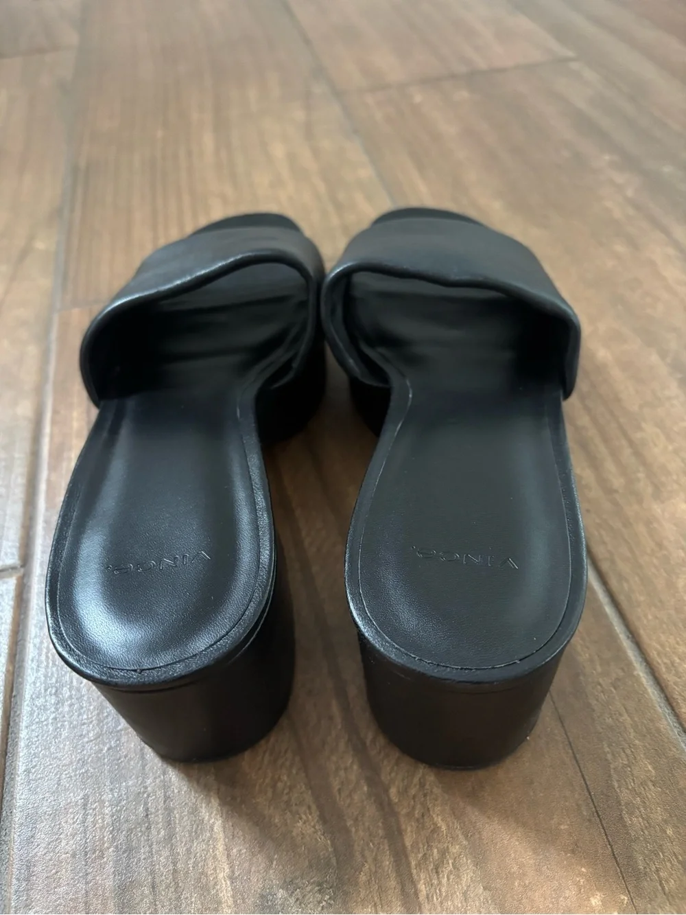 Vince black leather